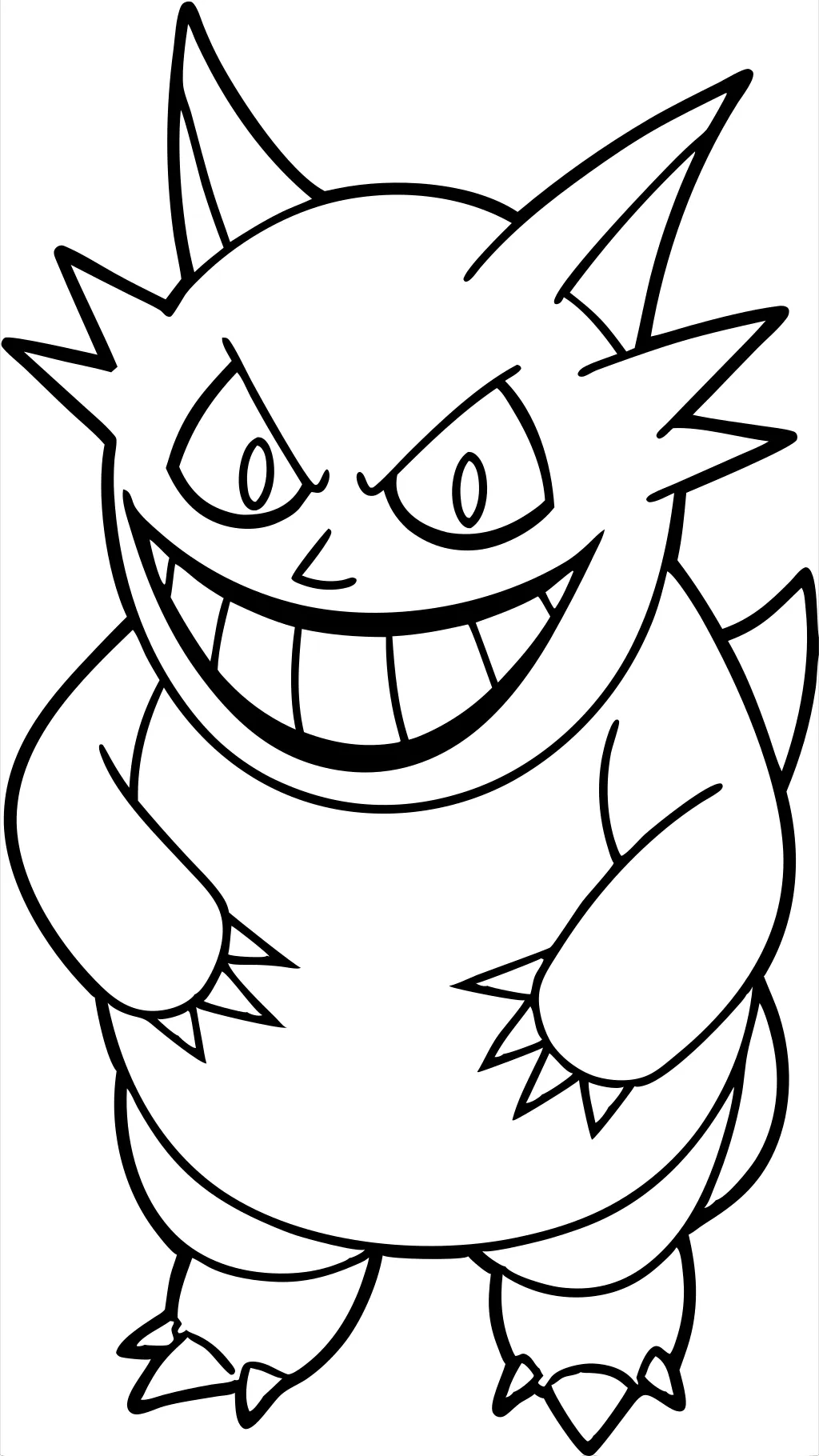 gengar coloring pages